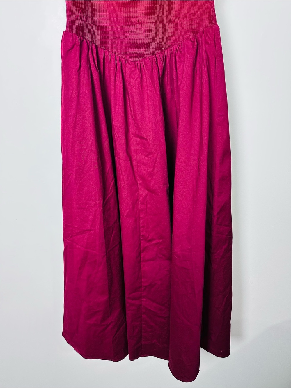 Lulus NWT Tandria Burgundy Smocked Sleeveless Midi Dress Size Large - Picture 6 of 11